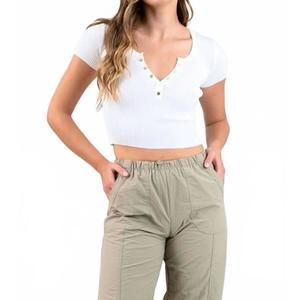 NEW THE WORKSHOP cynthia snap button sweater top in white